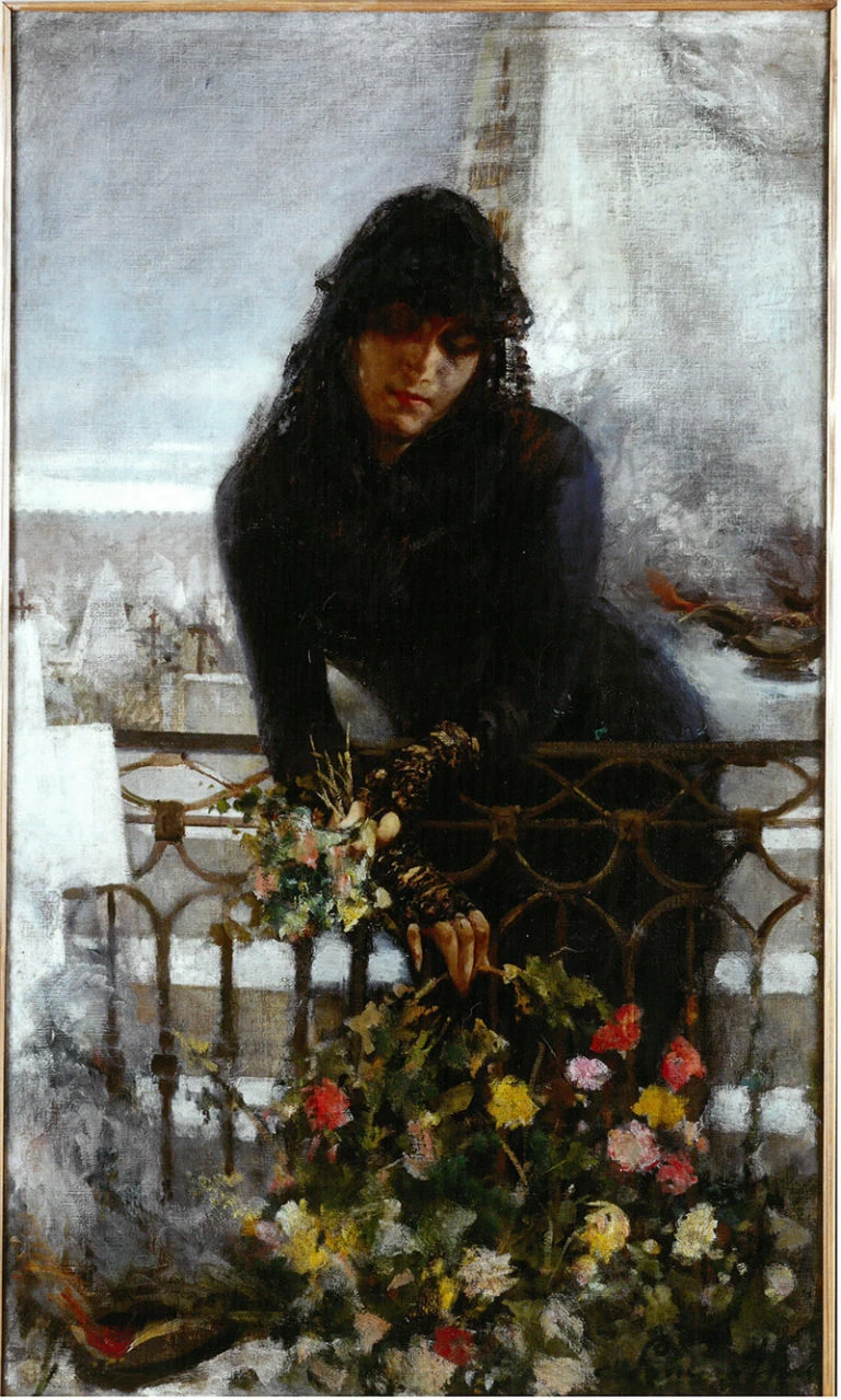 Ragazza al balcone